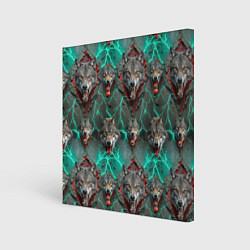 Картина квадратная Эпичный паттерн из волков