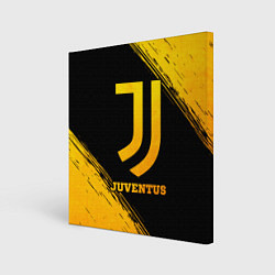 Холст квадратный Juventus - gold gradient, цвет: 3D-принт