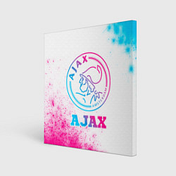 Холст квадратный Ajax neon gradient style, цвет: 3D-принт