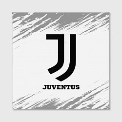 Холст квадратный Juventus sport на светлом фоне, цвет: 3D-принт — фото 2