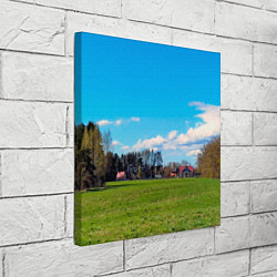 Холст квадратный Пригородный пейзаж, цвет: 3D-принт — фото 2
