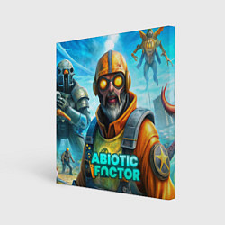 Холст квадратный Abiotic Factor игровые персонажи, цвет: 3D-принт