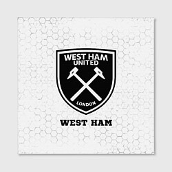 Холст квадратный West Ham sport на светлом фоне, цвет: 3D-принт — фото 2