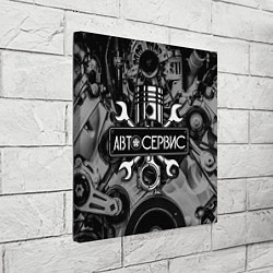 Холст квадратный Автосервис - мотор, цвет: 3D-принт — фото 2