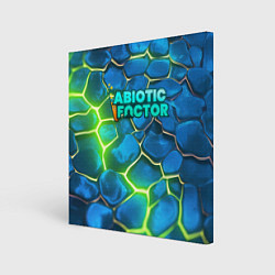 Картина квадратная Abiotic Factor logo bright neon