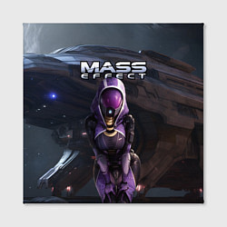 Холст квадратный Mass Effect ТалиЗора и космический корабль, цвет: 3D-принт — фото 2