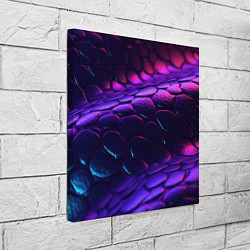 Холст квадратный Фиолетовая абстрактная текстура неоновая, цвет: 3D-принт — фото 2