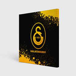 Холст квадратный Galatasaray - gold gradient, цвет: 3D-принт