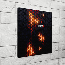 Холст квадратный N7 mass effect logo, цвет: 3D-принт — фото 2