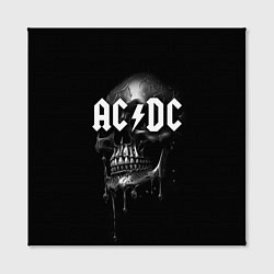 Холст квадратный AC DC - большой череп с подтеками, цвет: 3D-принт — фото 2