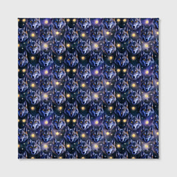 Холст квадратный Волчий стиль дизайн с мордами волков, цвет: 3D-принт — фото 2