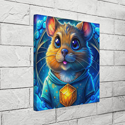 Холст квадратный Криптовалютный хомяк, цвет: 3D-принт — фото 2