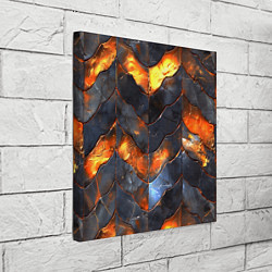 Холст квадратный Чешуя в огне, цвет: 3D-принт — фото 2