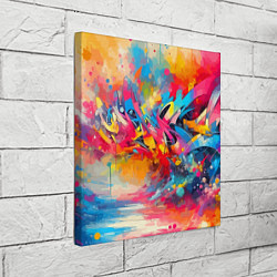 Холст квадратный Красочная абстракция - импрессионизм, цвет: 3D-принт — фото 2