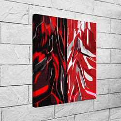 Холст квадратный Красная абстракция на чёрно-белом фоне, цвет: 3D-принт — фото 2