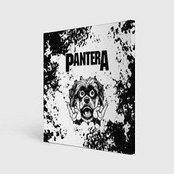 Холст квадратный Pantera - рок пес, цвет: 3D-принт