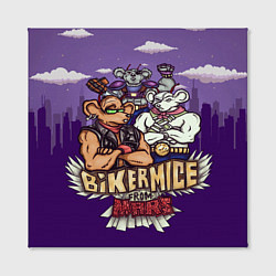 Холст квадратный Мыши-рокеры с Марса, цвет: 3D-принт — фото 2