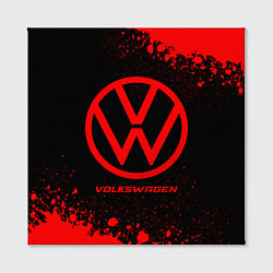 Холст квадратный Volkswagen - red gradient, цвет: 3D-принт — фото 2