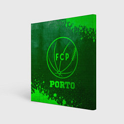 Холст квадратный Porto - green gradient, цвет: 3D-принт