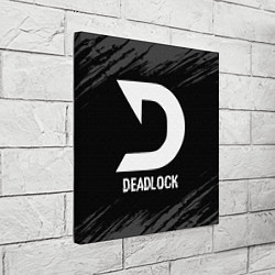 Холст квадратный Deadlock glitch на темном фоне, цвет: 3D-принт — фото 2