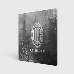 Холст квадратный AC Milan - grey gradient, цвет: 3D-принт