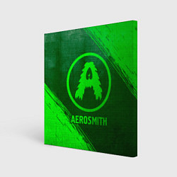 Холст квадратный Aerosmith - green gradient, цвет: 3D-принт