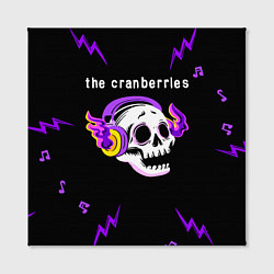 Холст квадратный The Cranberries неоновый череп, цвет: 3D-принт — фото 2