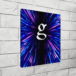 Холст квадратный Garbage neon energy, цвет: 3D-принт — фото 2