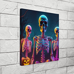 Холст квадратный Страшилки скелеты, цвет: 3D-принт — фото 2