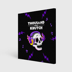 Картина квадратная Thousand Foot Krutch неоновый череп