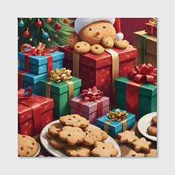 Холст квадратный Рождественское печенье, цвет: 3D-принт — фото 2