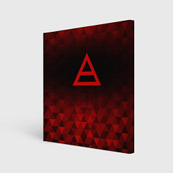 Картина квадратная Thirty Seconds to Mars red poly