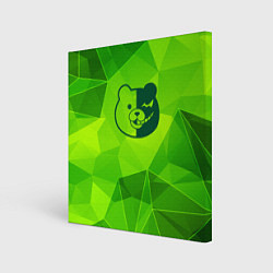 Холст квадратный Danganronpa green poly, цвет: 3D-принт