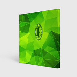 Холст квадратный AC Milan green poly, цвет: 3D-принт