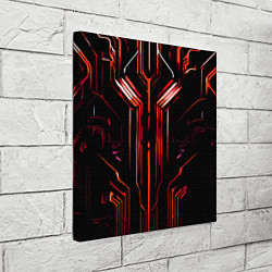 Холст квадратный Красные полосы, цвет: 3D-принт — фото 2