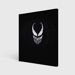 Холст квадратный Venom face - logo, цвет: 3D-принт