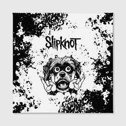 Холст квадратный Slipknot - рок пес, цвет: 3D-принт — фото 2
