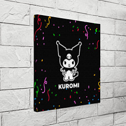 Холст квадратный Kuromi конфети, цвет: 3D-принт — фото 2