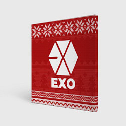 Холст квадратный Новогодний Exo, цвет: 3D-принт