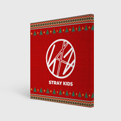 Холст квадратный Stray Kids new year, цвет: 3D-принт