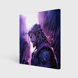 Холст квадратный Thor - Neon rain, цвет: 3D-принт