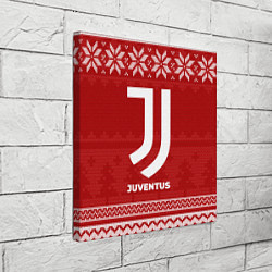 Холст квадратный Новогодний Juventus, цвет: 3D-принт — фото 2