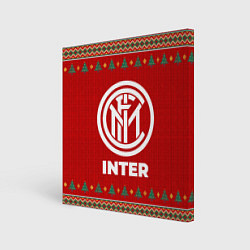 Холст квадратный Inter new year, цвет: 3D-принт