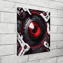 Холст квадратный Красная сфера киберпанк, цвет: 3D-принт — фото 2