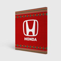Холст квадратный Honda new year, цвет: 3D-принт