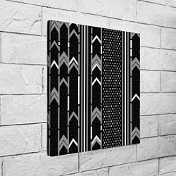 Холст квадратный Закулисье чёрно-белое, цвет: 3D-принт — фото 2