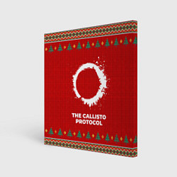 Холст квадратный The Callisto Protocol new year, цвет: 3D-принт