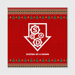Холст квадратный System of a Down new year, цвет: 3D-принт — фото 2