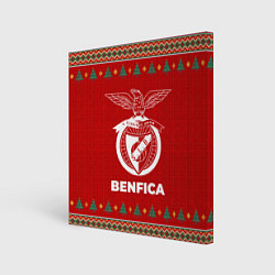 Холст квадратный Benfica new year, цвет: 3D-принт