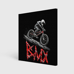 Холст квадратный Bicycle motocross, цвет: 3D-принт